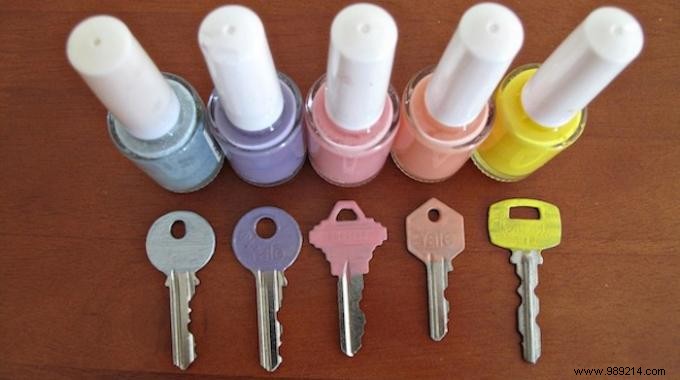 Color-Code Your Keys with Nail Polish: Spot the Right One Instantly