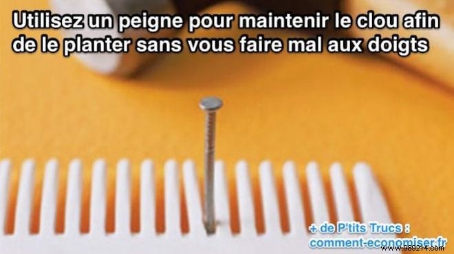 Safe DIY Hack: Hammer Nails Without Smashing Your Fingers Using a Comb