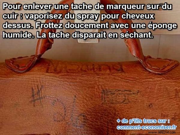 Proven Way to Remove Marker Stains from Leather Using Hairspray