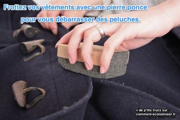 Effortlessly Remove Lint and Pilling from Winter Coats with a Pumice Stone
