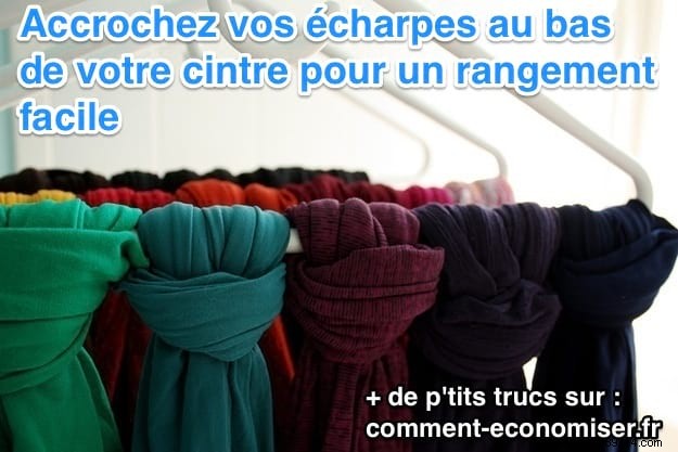 Simple Hanger Hack: Organize Scarves Effortlessly in Your Closet