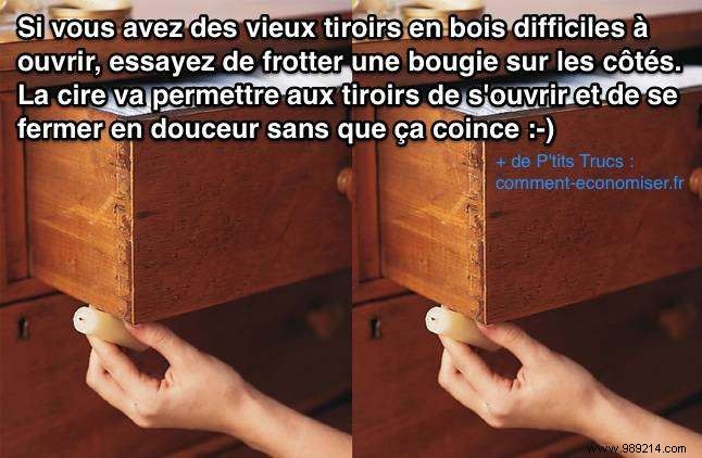 Easy DIY Fix: Unstick a Stubborn Wooden Drawer Using Candle Wax