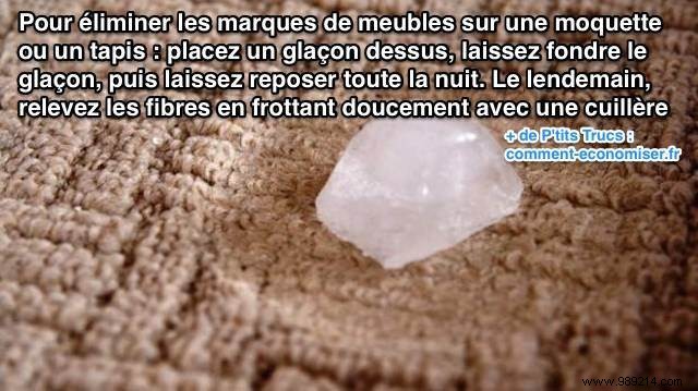 Proven Ice Cube Trick to Erase Furniture Indentations from Carpets