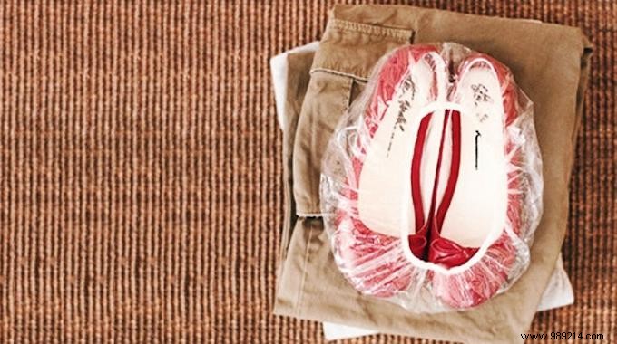 Genius Packing Hack: Store Shoes in Your Suitcase Without Dirtying Clothes