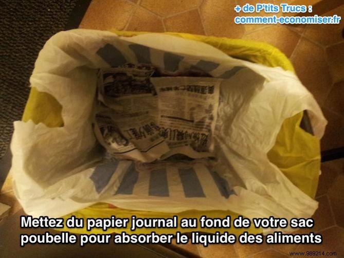 Prevent Trash Bag Leaks with This Simple Newspaper Trick