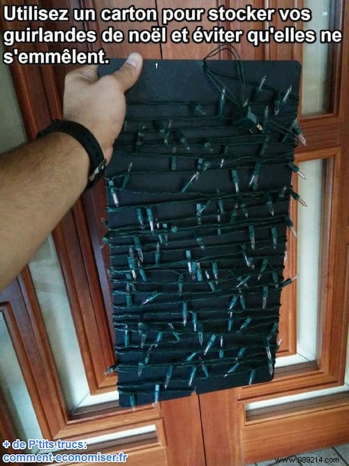 Simple Cardboard Hack: Store Christmas Garlands Tangle-Free Forever