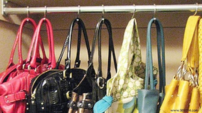 Genius Closet Hack: Store More Handbags with a Simple Shower Rod