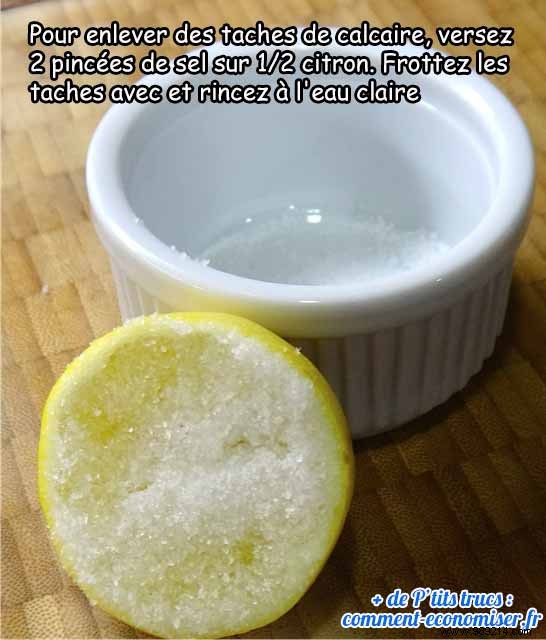 Effortless Limescale Removal: Lemon and Salt Cleaning Trick