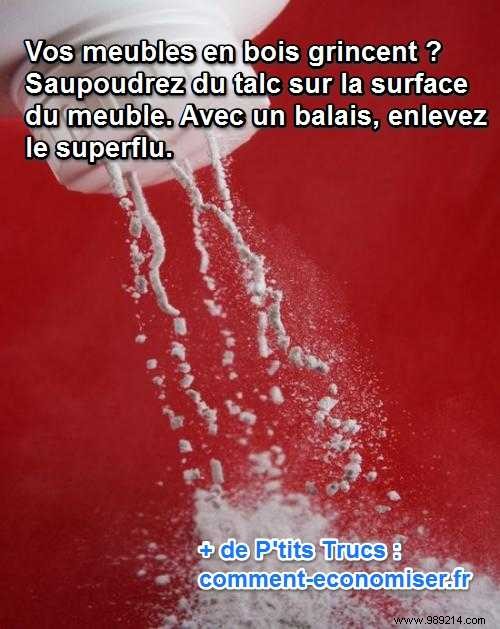 Silence Squeaky Wooden Furniture: Simple Talc Fix for Beds, Floors, and Stairs