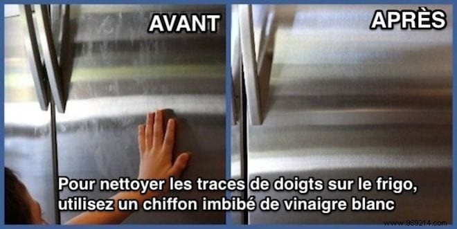 How to Easily Clean Your Fridge Exterior and Remove Fingerprints with White Vinegar