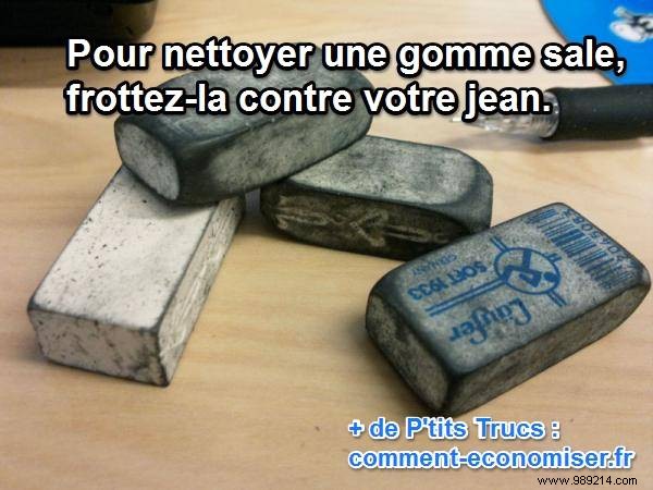 How to Clean a Dirty Eraser in Seconds Using Just Your Jeans