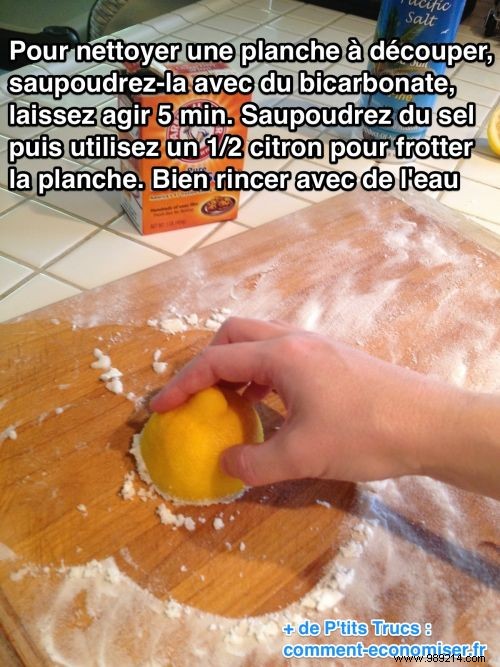 How to Naturally Clean and Deodorize Your Cutting Board with Baking Soda, Lemon, and Salt