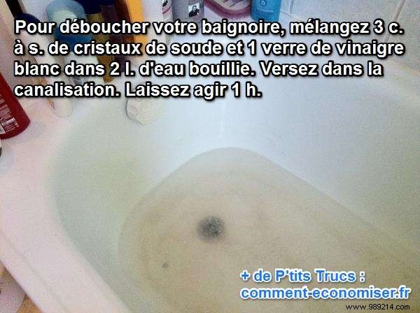 Unclog Your Bathtub Drain Naturally: Quick DIY Fix with Vinegar and Soda Crystals – No Plumber Required