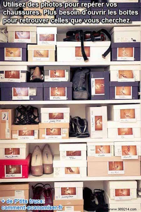 Smart Shoe Storage Hack: Label Boxes with Photos for Effortless Organization