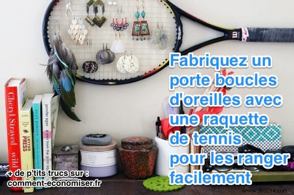 Genius DIY Earring Organizer: Repurpose a Tennis Racket for Effortless Storage