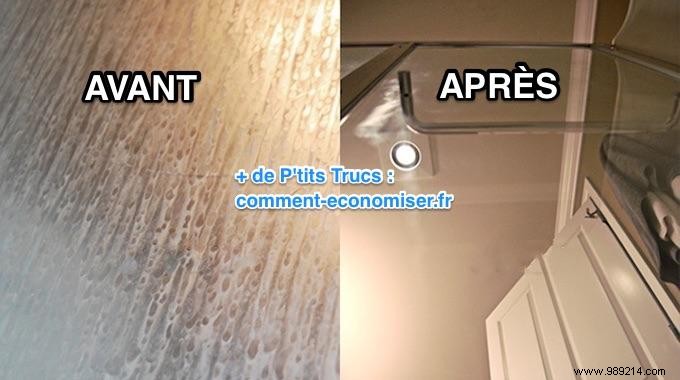 Effortless Limescale Removal from Shower Glass Using White Vinegar