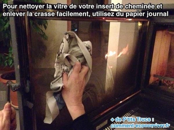Effortless Newspaper Trick to Clean Fireplace Insert Glass Naturally