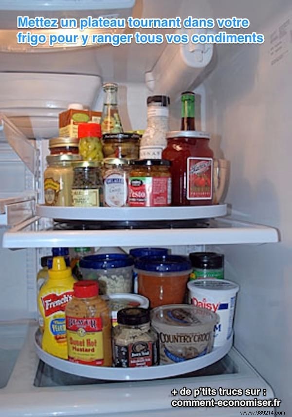 Smart Fridge Hack: Organize Condiments with a Lazy Susan Turntable