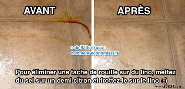 Remove Rust Stains from Linoleum Easily with Lemon and Salt – Expert Cleaning Tip