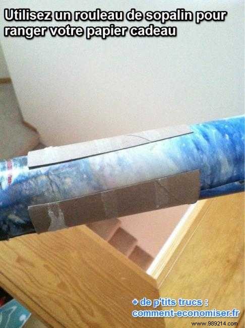 Simple DIY Hack: Store Wrapping Paper Rolls Neatly Using Empty Toilet Paper Tubes