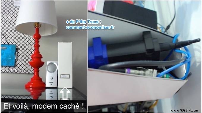 Smart DIY Hack: Hide Your Modem or Router in a Magazine Rack for a Tidy Desk