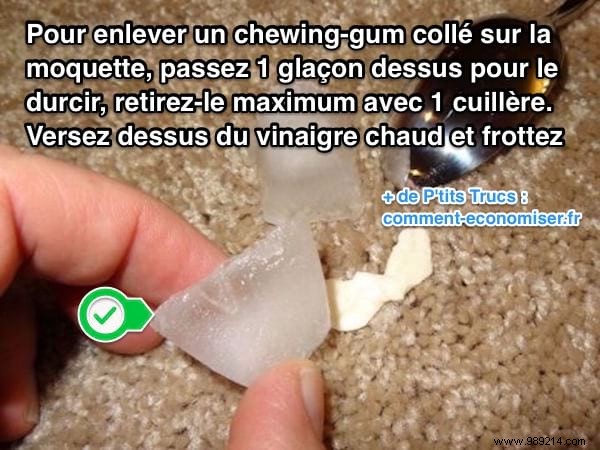 Effortless Chewing Gum Removal from Carpet: Ice and Vinegar Method