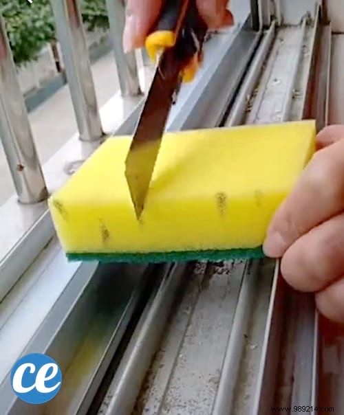 Effortless Window Track Cleaning Hack: Spotless in 2 Minutes with a Custom Sponge