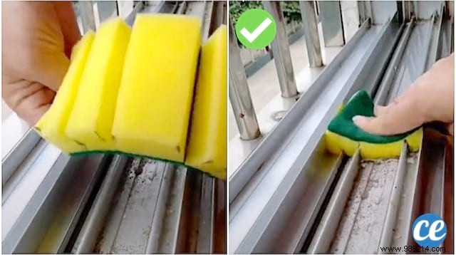 Effortless Window Track Cleaning Hack: Spotless in 2 Minutes with a Custom Sponge