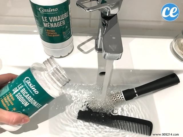 How to Deep Clean a Greasy Hairbrush with Baking Soda and Vinegar