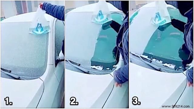 Instant Windshield Defrost Hack: Use a Plastic Bag with Hot Water