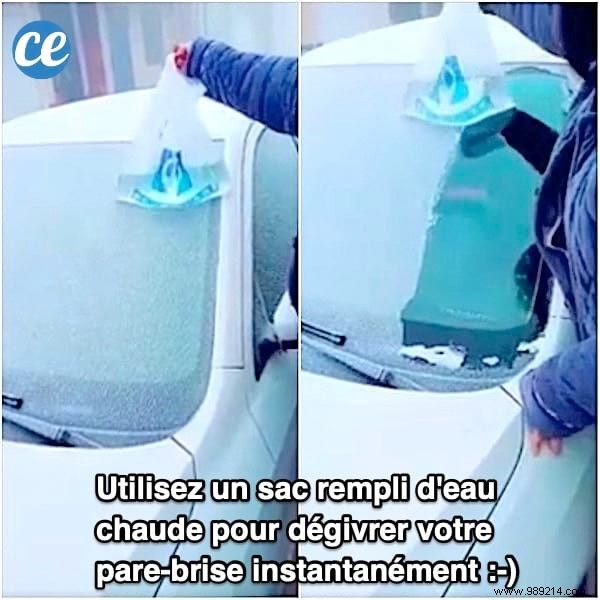 Instant Windshield Defrost Hack: Use a Plastic Bag with Hot Water