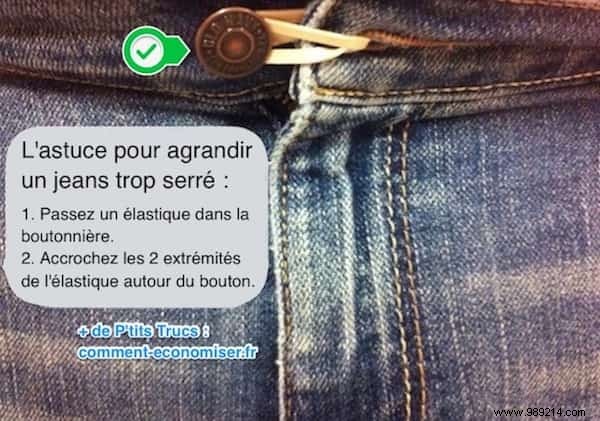 Quick Jeans Hack: Stretch Your Waistband in Seconds with an Elastic Band