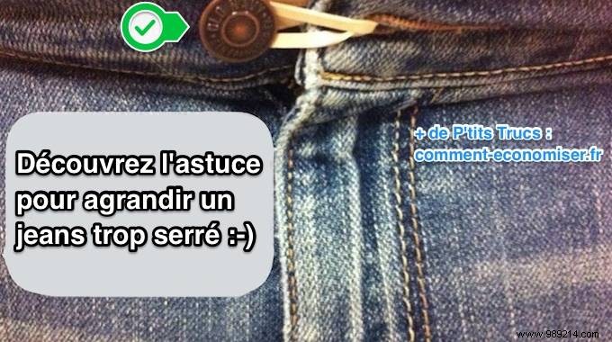 Quick Jeans Hack: Stretch Your Waistband in Seconds with an Elastic Band