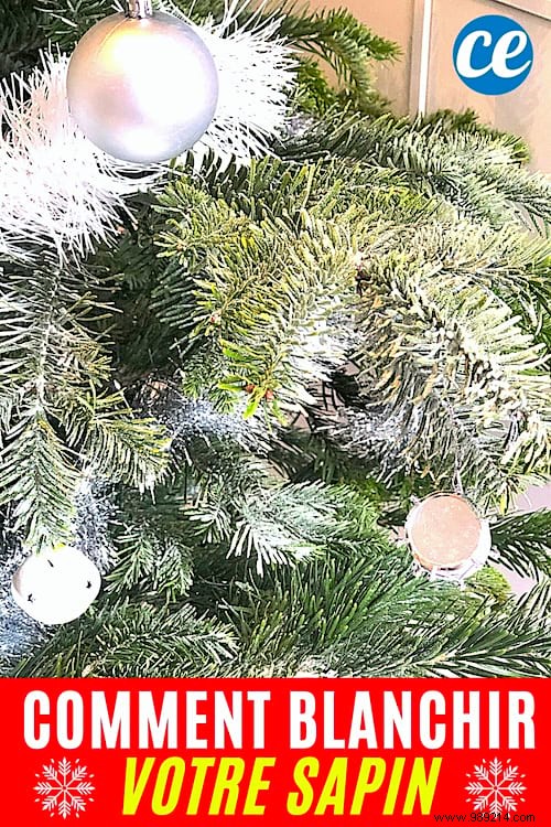 Easy DIY Snowy Christmas Tree: Baking Soda and Hairspray Trick