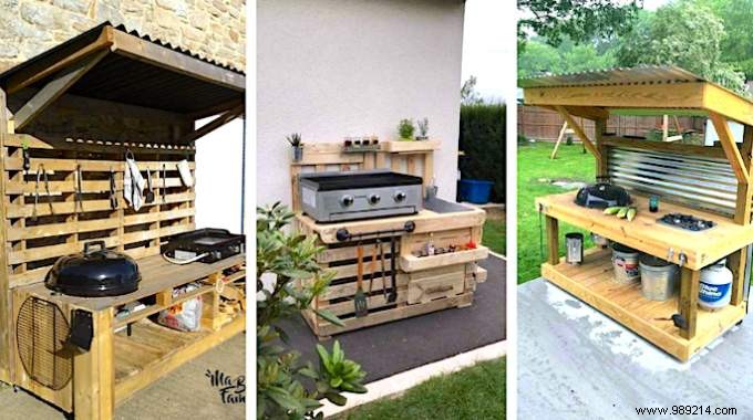 30 DIY Outdoor Kitchen Ideas Using Wooden Pallets: Simple Backyard Builds