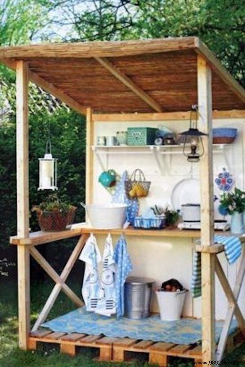 30 DIY Outdoor Kitchen Ideas Using Wooden Pallets: Simple Backyard Builds