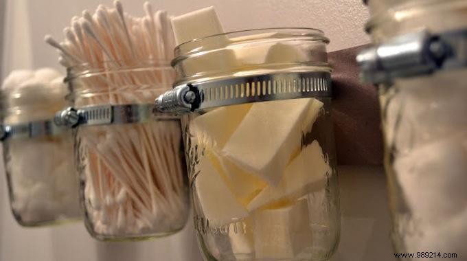 DIY Recycled Jar Storage: Stylish, Space-Saving Bathroom Organization on a Budget