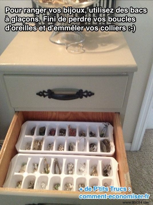 Simple DIY Jewelry Organizer: Ice Cube Tray Storage Hack