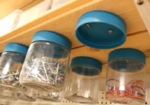 Genius DIY Garage Hack: Overhead Jar Storage for Nails and Screws