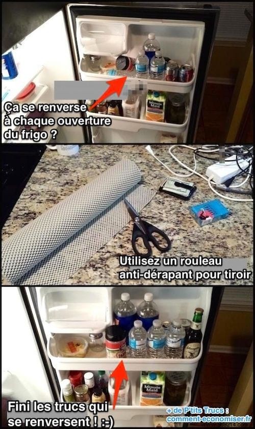 Simple Anti-Slip Mat Trick: Stop Fridge Items from Tumbling Out