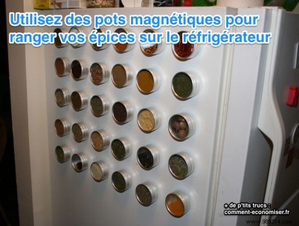 Declutter Your Kitchen: Magnetic Spice Jars That Stick to the Fridge