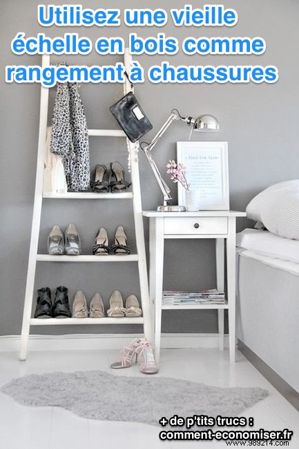 Transform an Old Ladder into a Stylish DIY Shoe Rack in Minutes