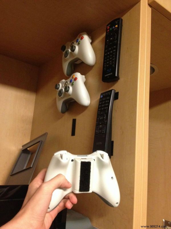 Genius Velcro Hack: Space-Saving Storage for Remotes and Game Controllers