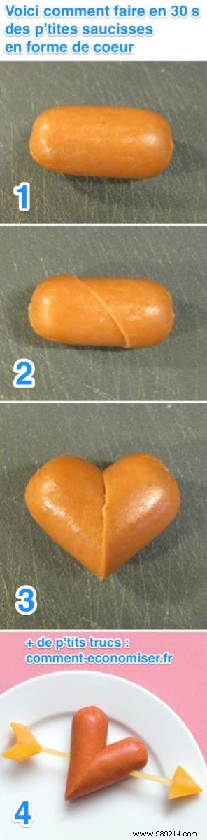 Quick Trick: Make Adorable Heart-Shaped Sausages in 30 Seconds with a Toothpick