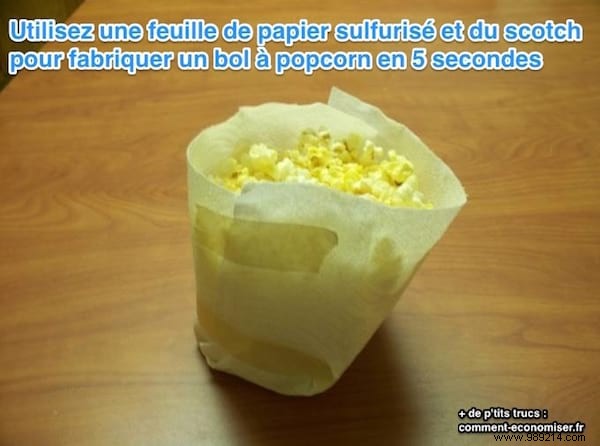 Genius Hack: Make a Popcorn Bowl in Seconds with Parchment Paper