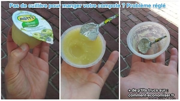 Forgot Your Picnic Spoon? Genius Hack: DIY Spoon from Compote Packaging