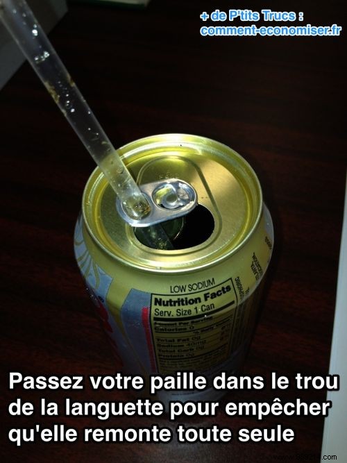 Keep Your Straw in Place: The Simple Soda Can Tab Trick