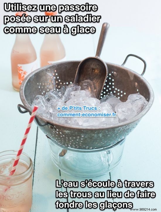 Simple Colander Hack: Keep Ice Cubes Frozen Longer During Drinks