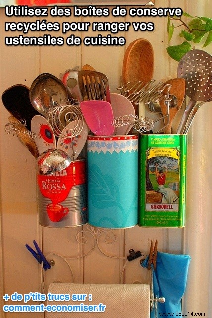 Smart DIY Hack: Organize Kitchen Utensils with Recycled Tin Cans