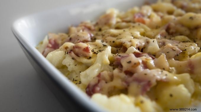 Budget-Friendly Cauliflower Gratin with Bacon: Easy €0.67 Per Serving Recipe